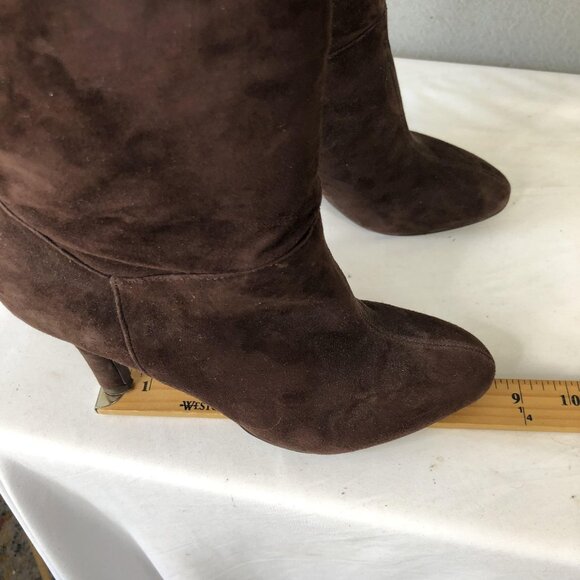 Colin Stuart Boots Womens Size 8B Suede Over Knee High Heel Shoes - Picture 8 of 16